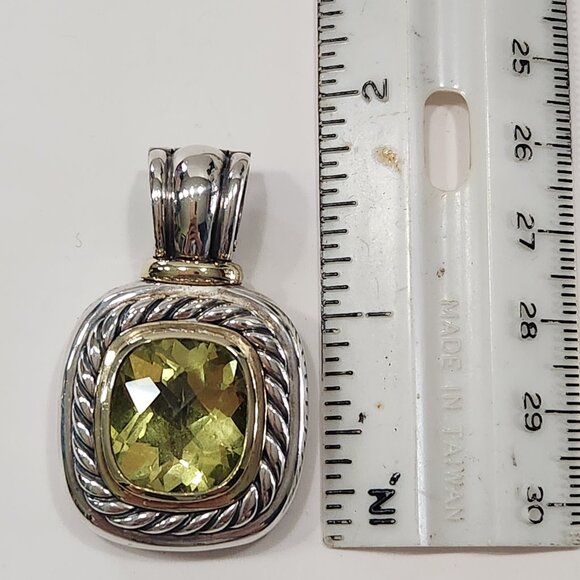 Vintage XL David Yurman 925/14K Lemon Quartz Albion Enhancer - Picture 9 of 10
